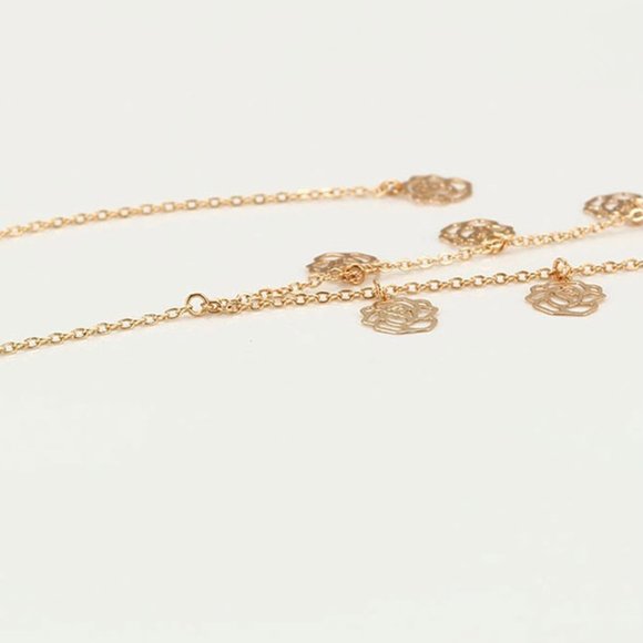Beautiful Rose Drop 18KGP Necklace - Picture 4 of 10